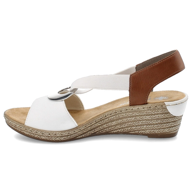 Sandále Rieker - 624H6-81 White Combination