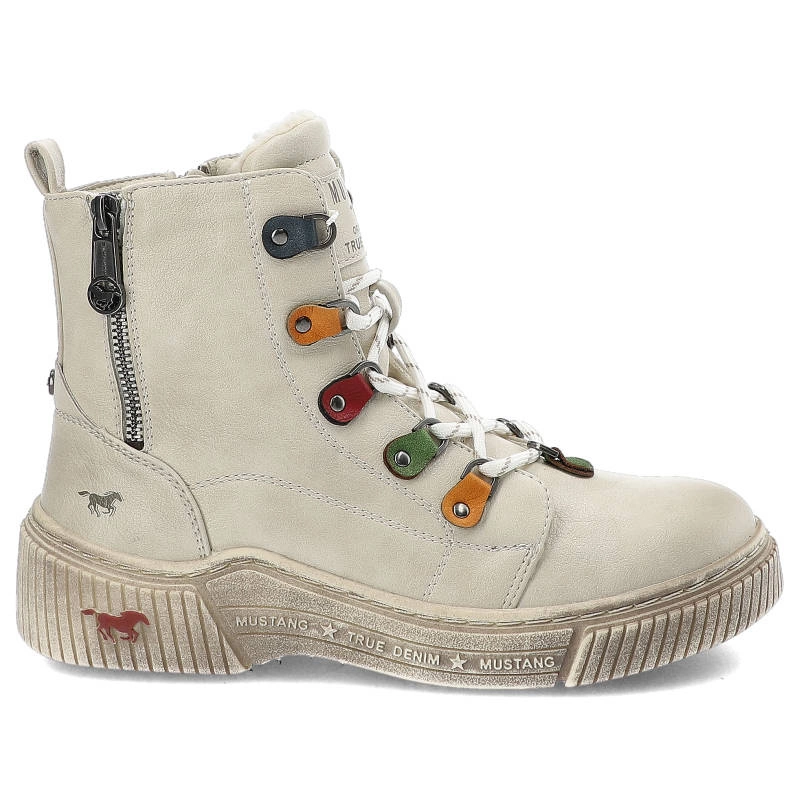 Členkové Topánky Mustang - 1436-601-243 Ivory 51C0040