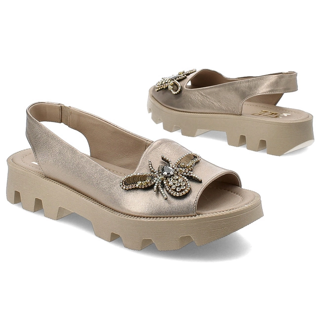 Sandále Karino - 5196/074-P Złoty/Lico