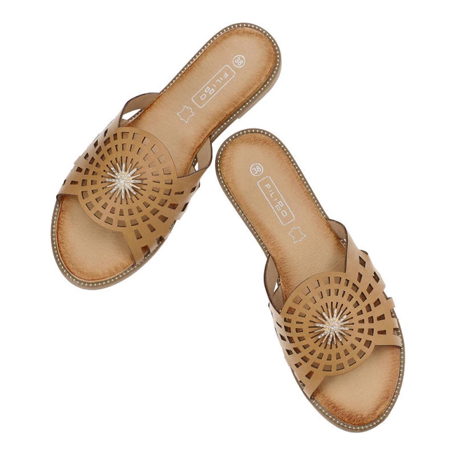 Šľapky Filippo - DK4621/23 BE Beżowy