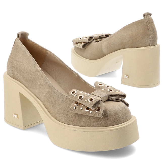 Poltopánky KARINO - 5569/001-P Beż/Welur