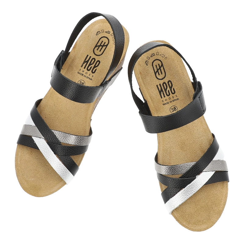 Sandále HEE - 25012 Marsella Ne/Niq/Pla