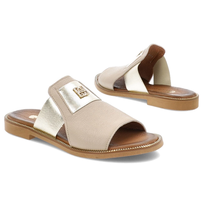 Šľapky ARMODO - 40423 V.Taupe/Złoty