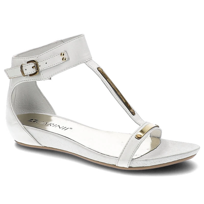 Sandále Carinii - B2202 _-B03-000-000-904 Nappa Brasile Bianco