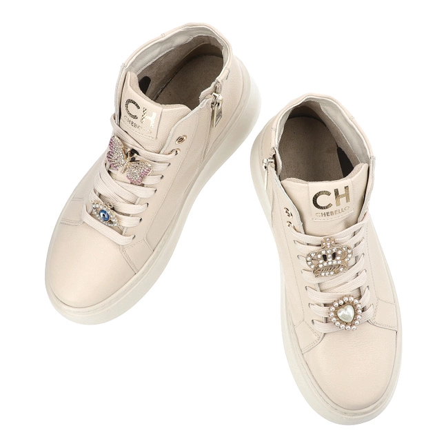 Tenisky Chebello - 4502_-157-000-MIC-S251 Beżowy