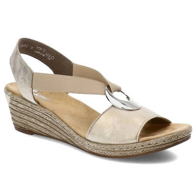 Sandále Rieker - 624H6-60 Beige