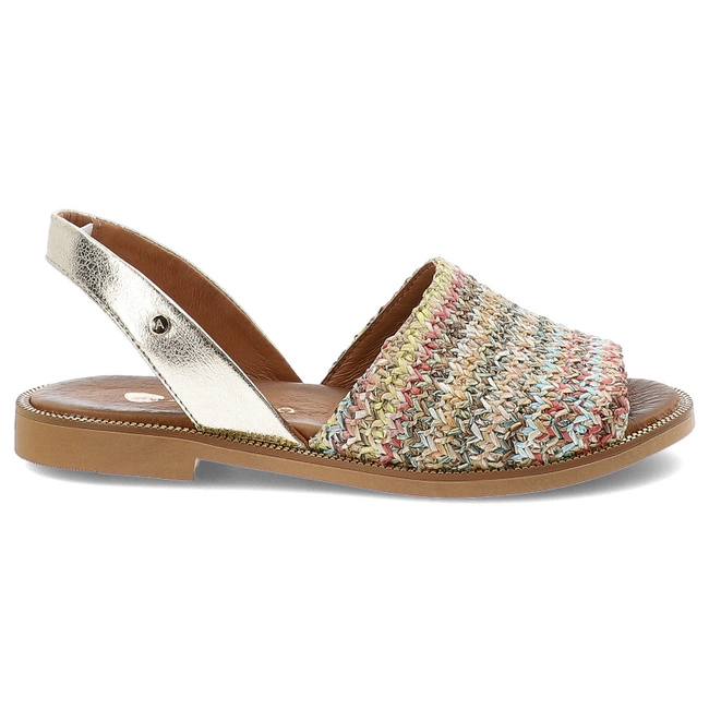 Sandále ARMODO - 40424 Plec.Multi+Kryształ Zł.