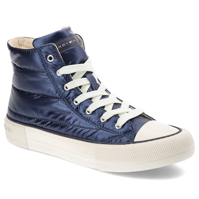 Plátenky Tommy Hilfiger - T3A9-32290-1437800-High Top Lace-Up Sneaker Blue 800