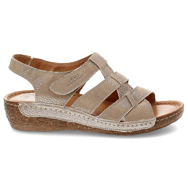 Sandále Armodo - 853 Beż Błyszczący B23