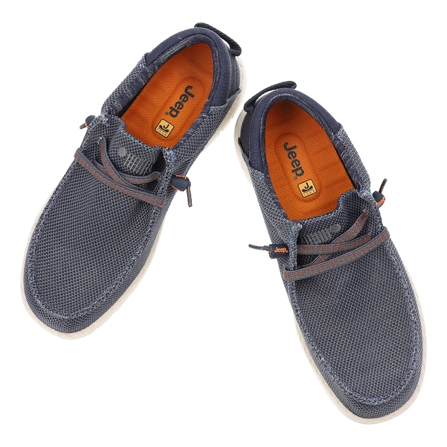 Poltopánky JEEP - Samoa Wallabee Knit JM51030A 100 Blue