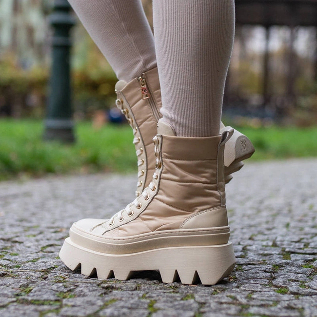 Členkové Topánky Chebello - 2964_-403-210-MIS-S228 Beżowy