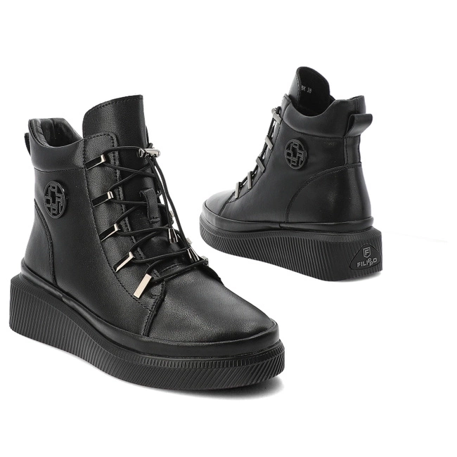 Členkové Topánky FILIPPO - DBT7416/25 BK Czarny