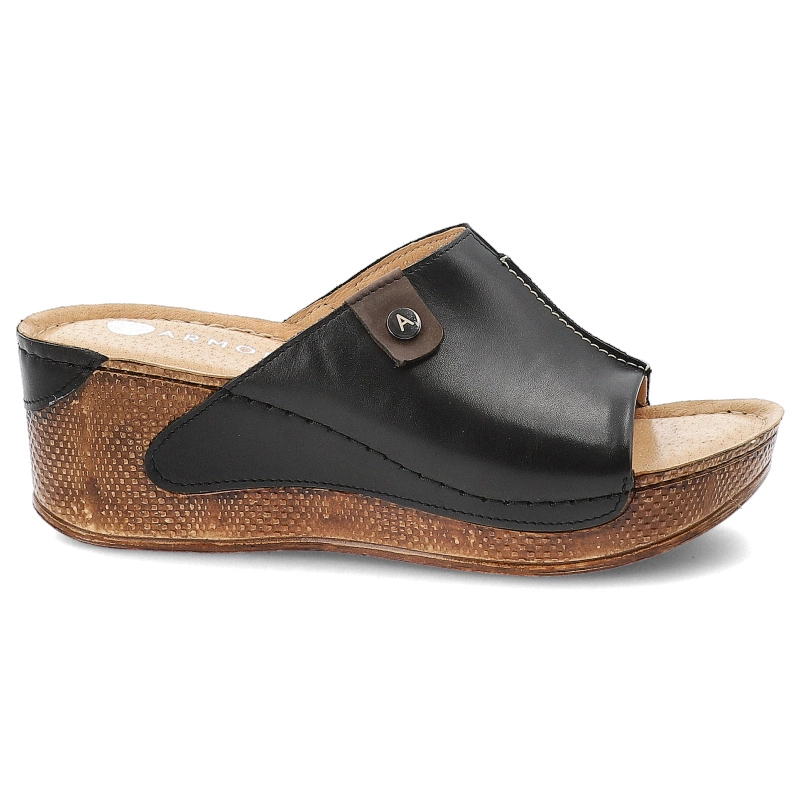 Šľapky ARMODO - 5-0766-041 Czarny+Brąz