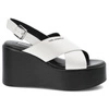 Sandále KARL LAGERFELD - KL33325 010 White Lthr W/Black