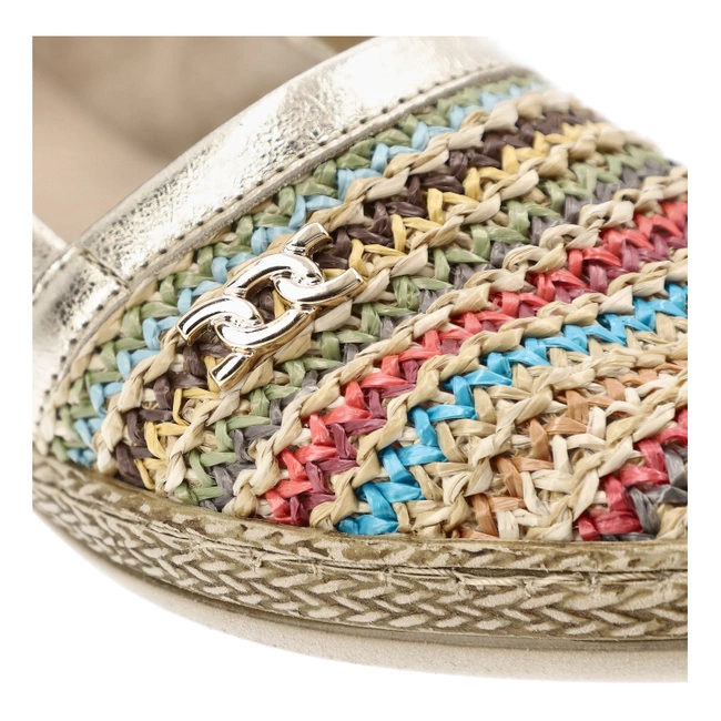 Espadrilky ARMODO - 10178 Plec.Beż/Kryształ Złoto