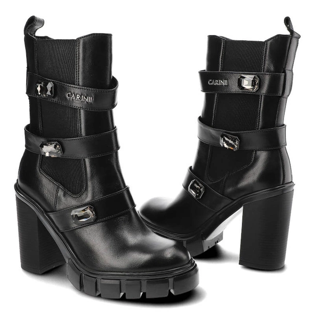 Členkové Topánky Carinii - B8478_-E50-000-000-E98 Czarny