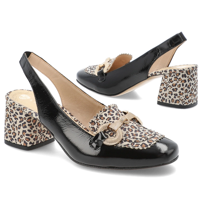 Sandále ARMODO - 1374 Czarny Panterka 272/3205