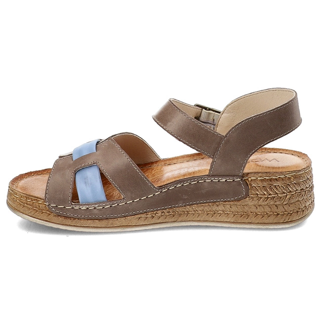 Sandále Wasak - 0719 Cappuccino+Jeans