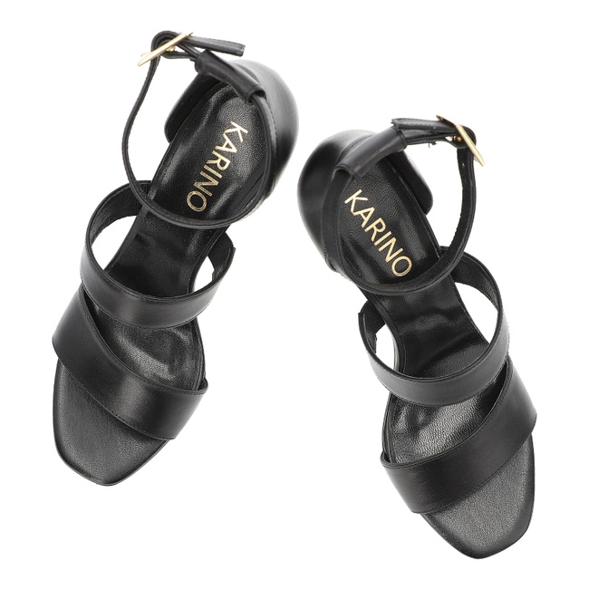 Sandały KARINO - 5677/076-P Czarny/Lico