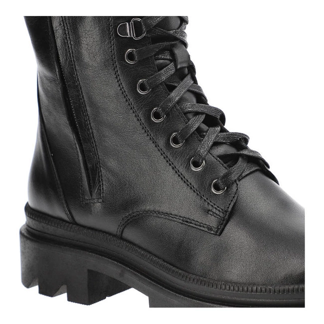 Šnúrovacie Členkové Topánky Pollonus - 5-1452-001 Czarny Lico