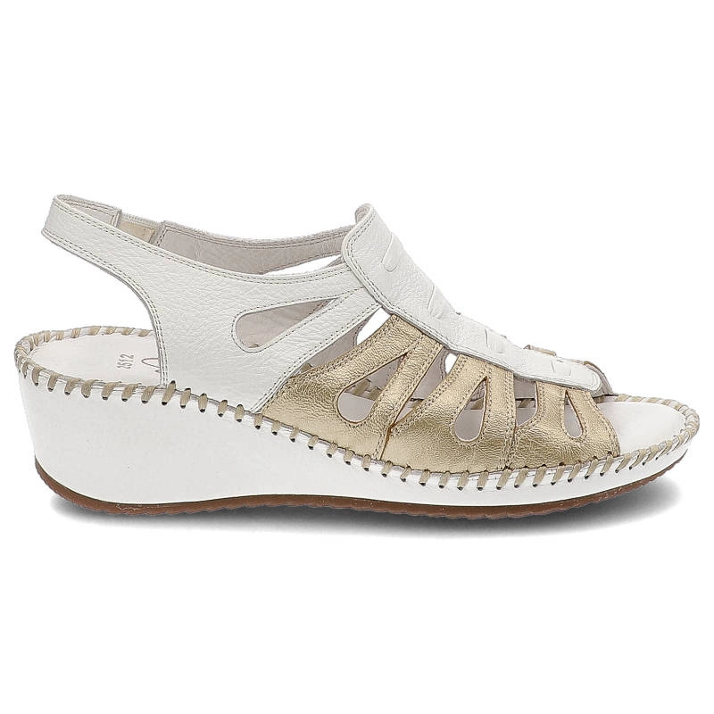 Sandále Lanqier - 40C474 White/Gold