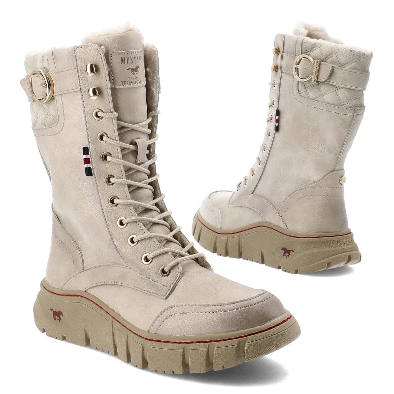 Členkové Topánky Mustang - 1499-605-243 Ivory