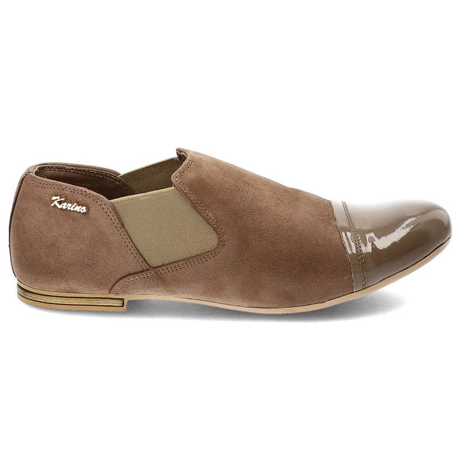 Poltopánky Karino - 0961/007-P Beżowy Lakierowany