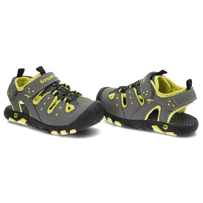 Sandále Kangaroos - 18731 000 2090 K-Trek Steel Grey/Neon Yellow