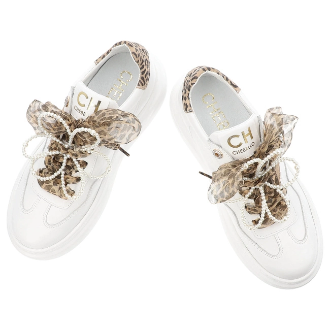 Tenisky CHEBELLO - 4713_-059-056-PSK-S389 Biały/Beż/Panterka