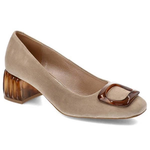 Lodičky Espirito - C-1198/7 Beż Zamsz/Ozdoba