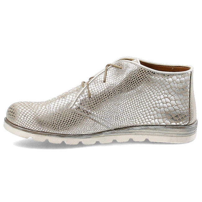 Šnúrovacie Členkové Topánky La’viano - 1155 Silver Python