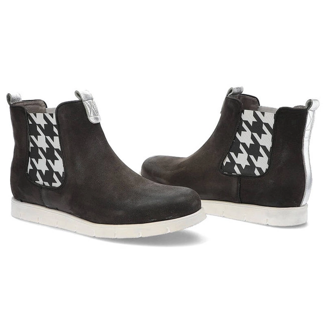 Členkové Topánky Karino - 1208 Czarny/Srebrny