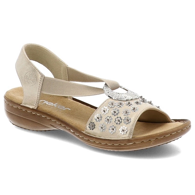 Sandále RIEKER - 608B5-90 Metallic