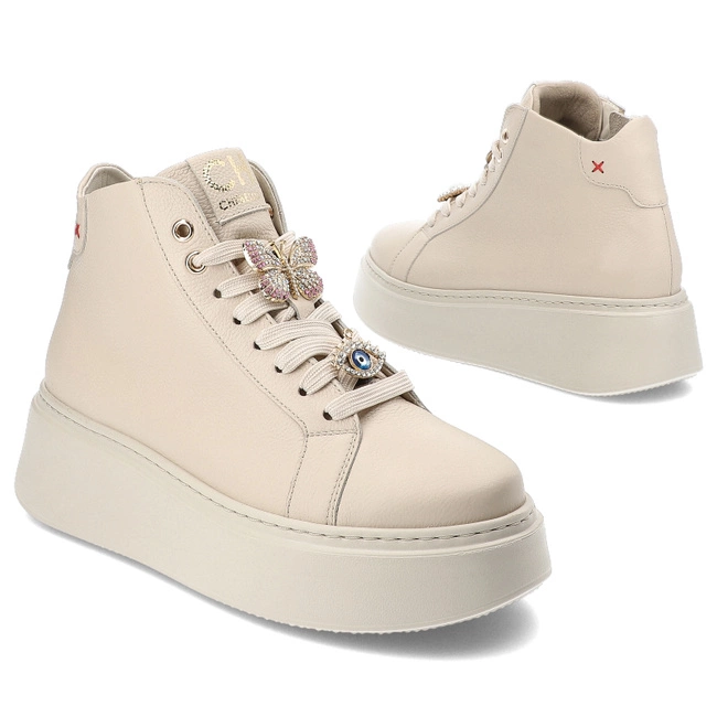 Tenisky Chebello - 4502_-157-000-MIC-S251 Beżowy