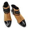 Členkové Topánky Damiss - DS-288 Czarny Lak/Camel Welur