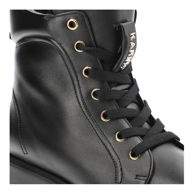 Šnúrovacie Členkové Topánky Karino - 4459/076-F Czarny/Lico