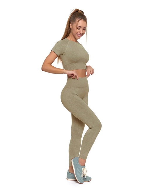 Komplet Top A Legíny MORAJ - Top BD1900-508+Legginsy RDL2200-013 Beige