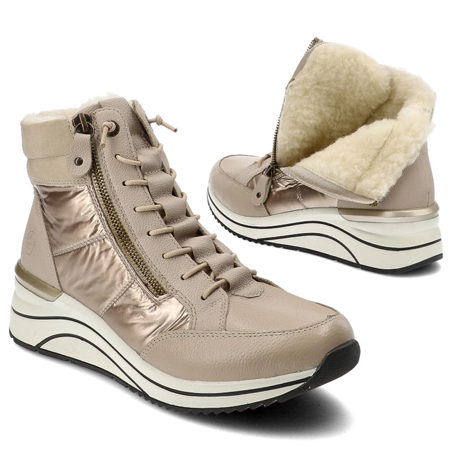 Členkové Topánky Remonte - D0T72-60 Beige Combination