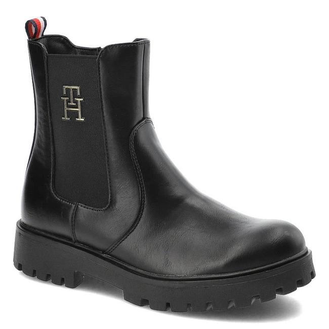 Členkové Topánky Tommy Hilfiger - T3A5-32393-1355999-Chelsea Boot Black 999