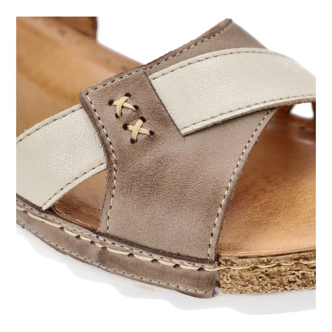 Sandále WASAK - 0620 Cappuccino+Waniliowe