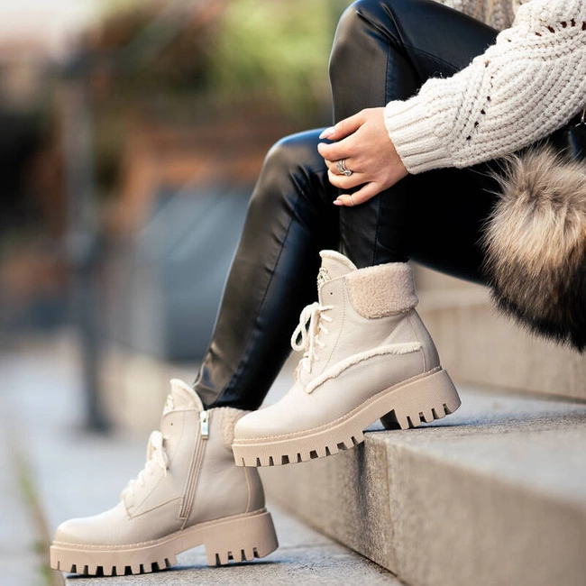 Členkové Topánky Lemar - 60374 V.Taupe+Beż