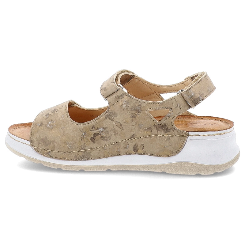 Sandále WASAK - 0765 Beżowy Kwiaty