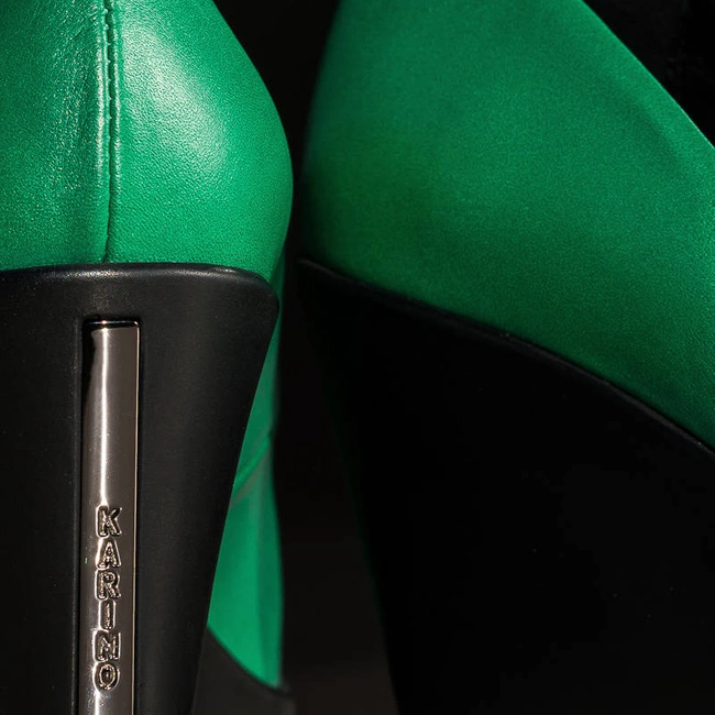 Lodičky Karino - 1224/026-P Zielony/Lico