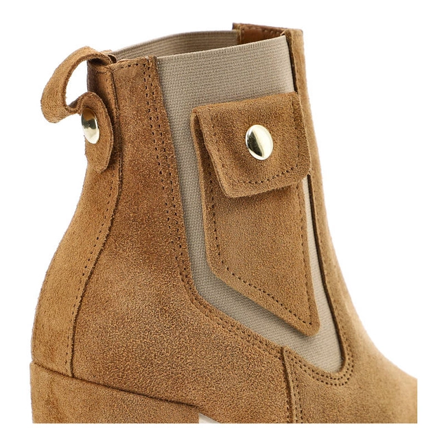 Členkové Topánky Damiss - DS-641/2/A Koniak Welur