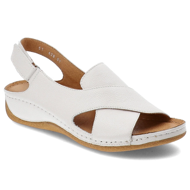 Sandále Pollonus - 5-1628-007 Biały Verona