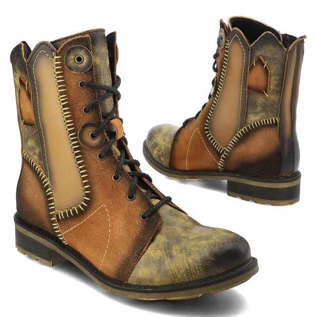 Šnúrovacie Členkové Topánky Maciejka - 06719-07/00-8 Żółty