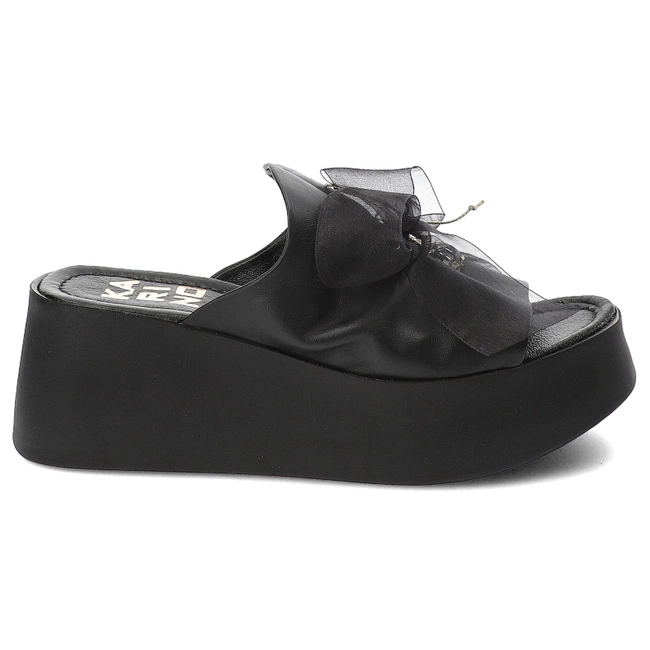 Šľapky Karino - 4976/076-P Czarny/Lico