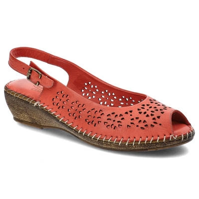 Sandále Lanqier - 38C297 Czerwony