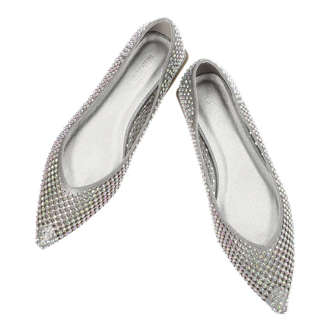 Baleríny Menbur - 25874 0009 Plata/Silver