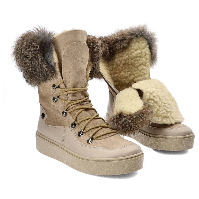 Členkové Topánky Pollonus - 5-0464-016 Vanilia Lico+Beż Galaxy